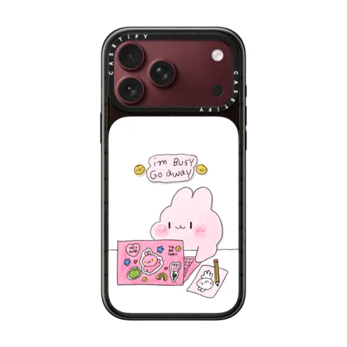 I'm Busy by tabetaaii | iPhone 18 Pro Max / Impact Case MagSafe Compatible - Glossy / Glossy Black | Image 1