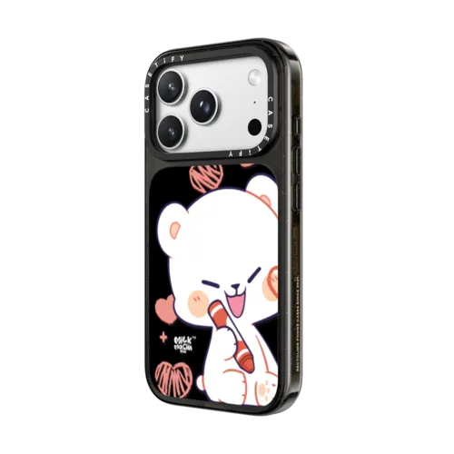 Heart Cheek Milk | iPhone 18 Pro Max / Impact Case MagSafe Compatible - Glossy / Glossy Black | Image 2