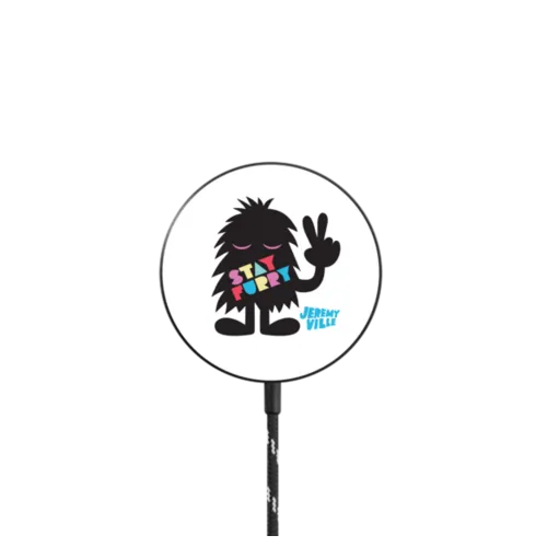 Stay Furry |   / PowerThru Magnetic Wireless Charger MagSafe Compatible / Black | Image 1