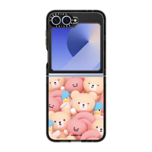 PINK & VEN & HIPPY | Galaxy Z Flip6 / Impact Case / Black | Image 1
