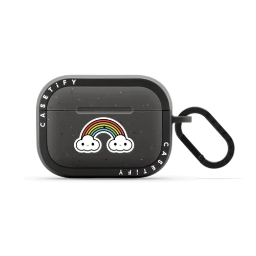 Double Rainbow | AirPods Pro 2 / Earbuds Bounce Case / Matte Charcoal | Image 1