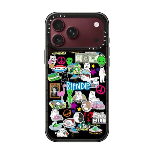 RIPNDIP Sticker Mania Case | iPhone 18 Pro Max / Impact Case MagSafe Compatible - Glossy / Glossy Black | Image 1