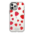 Strawberry Pattern | iPhone 12 Pro Max / Impact Case / Glossy Frost | Image 1