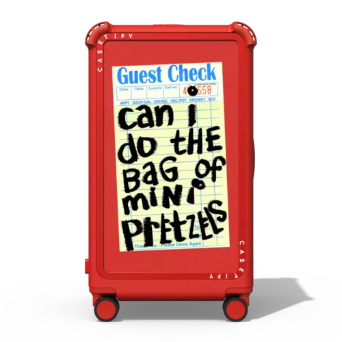 The Bag of Mini Pretzels | 29" Check-In Trunk Suitcase / Bounce Suitcase / Cherry Red | Image 1
