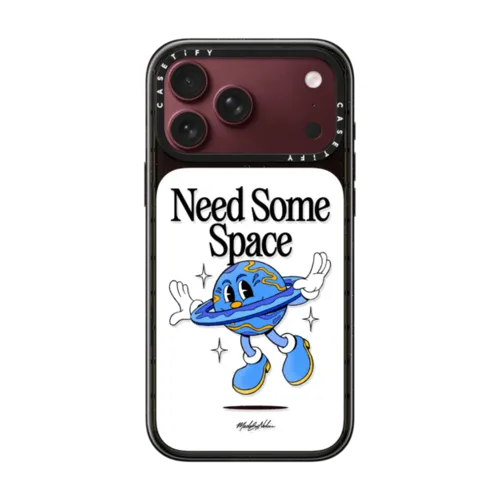 Need Some Space Clear by Made By Nelson | iPhone 18 Pro Max / Impact Case MagSafe Compatible - Glossy / Glossy Black | Image 1