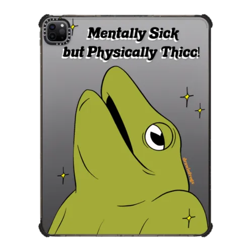 Mentally Sick but Physically Thicc! | iPad Pro 12.9-inch (5th/6th gen) / iPad Impact Case / Black | Image 1
