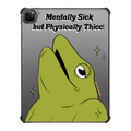 Mentally Sick but Physically Thicc! | iPad Pro 12.9-inch (5th/6th gen) / iPad Impact Case / Black | Image 1