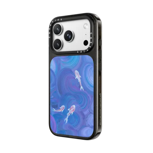Koi in The Deep | iPhone 18 Pro Max / Impact Case MagSafe Compatible - Glossy / Glossy Black | Image 2