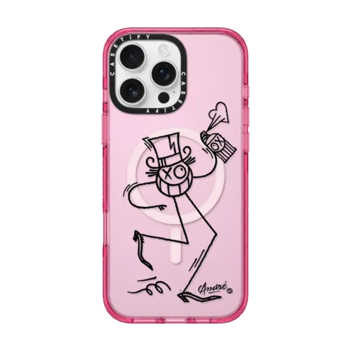 Mr. A Graffiti - Black | iPhone 16 Pro Max / Impact Case MagSafe Compatible / Pink Fizz | Image 1