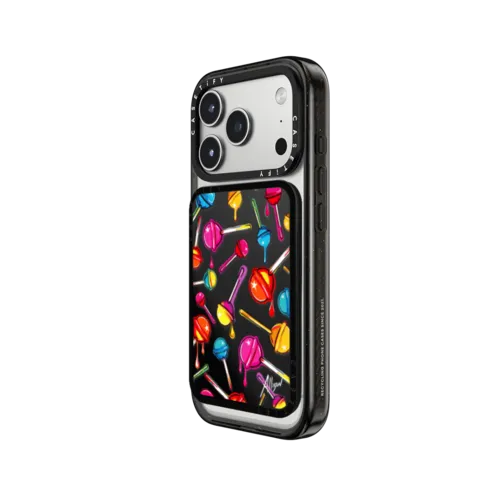 Sticky Sweet Lollipops | Snappy Cardholder Stand / Snappy Cardholder Stand MagSafe Compatible / Black | Image 2