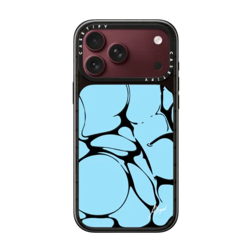 Slick Baby Blue | iPhone 18 Pro Max / Impact Case MagSafe Compatible - Glossy / Glossy Black | Image 1
