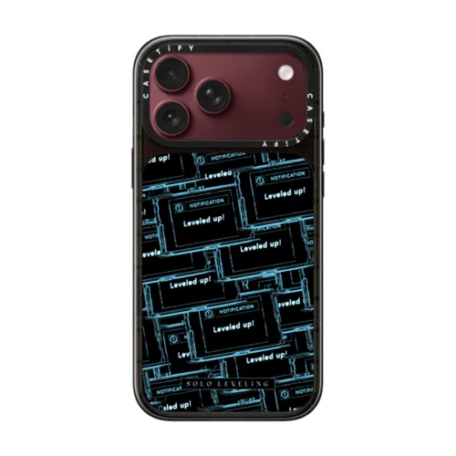 Solo Leveling Leveled Up Phone Case | iPhone 18 Pro Max / Impact Case MagSafe Compatible - Glossy / Glossy Black | Image 1