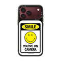 SMILE! Caution You're On Camera Phone Case - Transparent Edition | iPhone 18 Pro Max / Impact Case MagSafe Compatible - Glossy / Glossy Black | Image 1