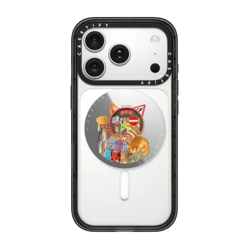 HK Collage - Meow | Snappy Grip Stand / Snappy Mirror Grip Stand MagSafe Compatible / Silver | Image 1