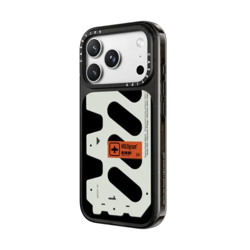 HOLOgram (White) | iPhone 18 Pro / Impact Case MagSafe Compatible - Glossy / Glossy Black | Image 2