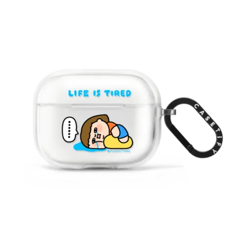 Life is Tired | AirPods Pro 2 / Earbuds Impact Case / Frost | Image 1