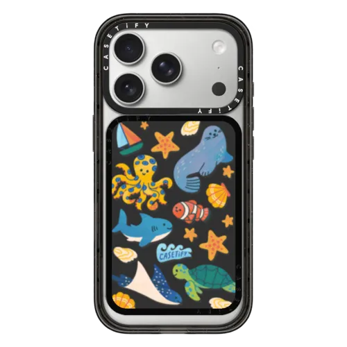 Deep Ocean Wonders | Snappy Cardholder Stand / Snappy Cardholder Stand MagSafe Compatible / Black | Image 1