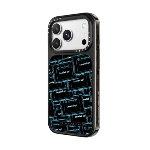 Solo Leveling Leveled Up Phone Case | iPhone 18 Pro Max / Impact Case MagSafe Compatible - Glossy / Glossy Black | Image 2