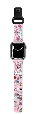 Esther Bunny StickerMania watchband | Apple Watch Series 7-9 (45mm) / Impact Band / Black | Image 1