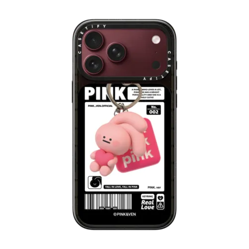 PINK KEYCHAIN | iPhone 18 Pro Max / Impact Case MagSafe Compatible - Glossy / Glossy Black | Image 1