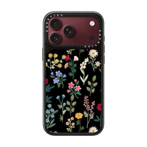 Spring Botanicals 2 | iPhone 18 Pro Max / Impact Case MagSafe Compatible - Glossy / Glossy Black | Image 1