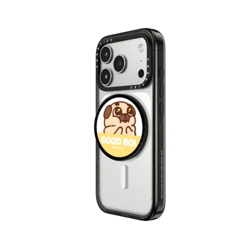 Puglie Pug Good Boi | Snappy Grip Stand / Snappy Grip Stand MagSafe Compatible / Black | Image 2