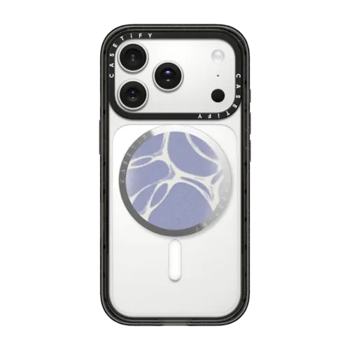 Molecular Bubbles-Purple | Snappy Grip Stand / Snappy Mirror Grip Stand MagSafe Compatible / Silver | Image 1