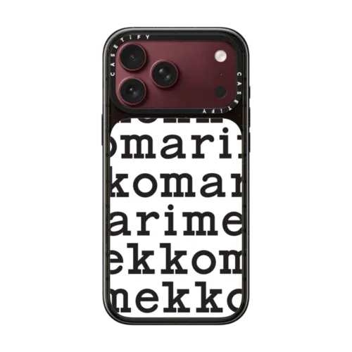 Marimekko Logo Pattern Case (White) | iPhone 18 Pro Max / Impact Case MagSafe Compatible - Glossy / Glossy Black | Image 1