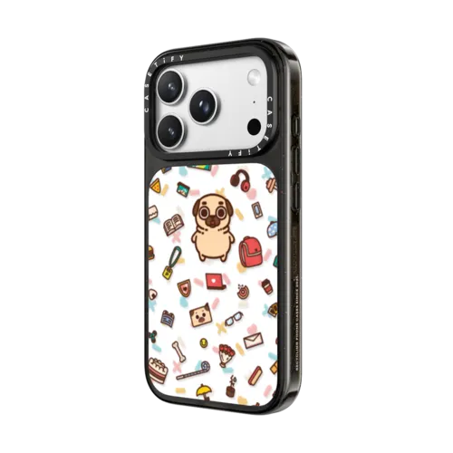 Puglie Pug Adventure Pack | iPhone 18 Pro Max / Impact Case MagSafe Compatible - Glossy / Glossy Black | Image 2