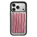 Pink Stripes | Snappy Cardholder Stand / Snappy Mirror Cardholder Stand MagSafe Compatible / Silver | Image 1