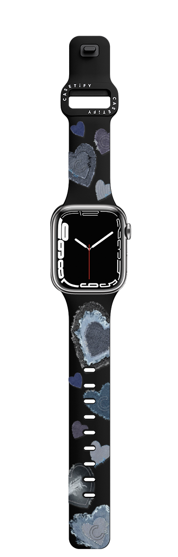 Sweet Rebel Heart Watch Band | Apple Watch Series 7-9 (45mm) / Impact Band / Black | Image 1