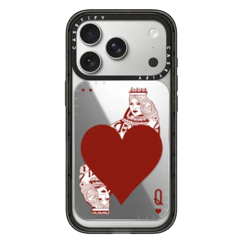 Queen Of Heart | Snappy Cardholder Stand / Snappy Mirror Cardholder Stand MagSafe Compatible / Silver | Image 1
