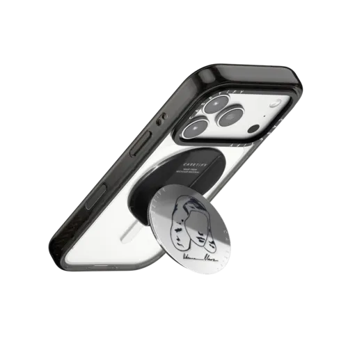 Faceless Woman | Snappy Grip Stand / Snappy Mirror Grip Stand MagSafe Compatible / Silver | Image 3