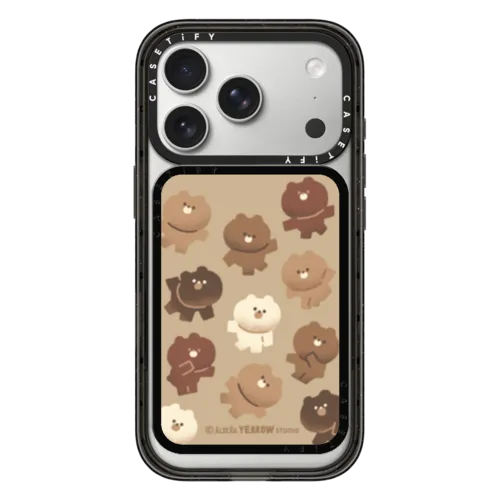 So Many Bears Cardholder | Snappy Cardholder Stand / Snappy Cardholder Stand MagSafe Compatible / Black | Image 1