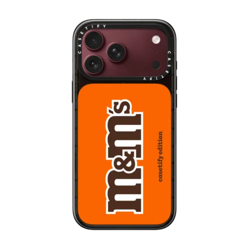 M&M'S Classic Logo Orange Case - CASETiFY Edition | iPhone 18 Pro Max / Impact Case MagSafe Compatible - Glossy / Glossy Black | Image 1