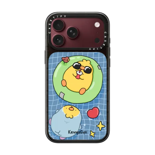 Pool Birb | iPhone 18 Pro Max / Impact Case MagSafe Compatible - Glossy / Glossy Black | Image 1