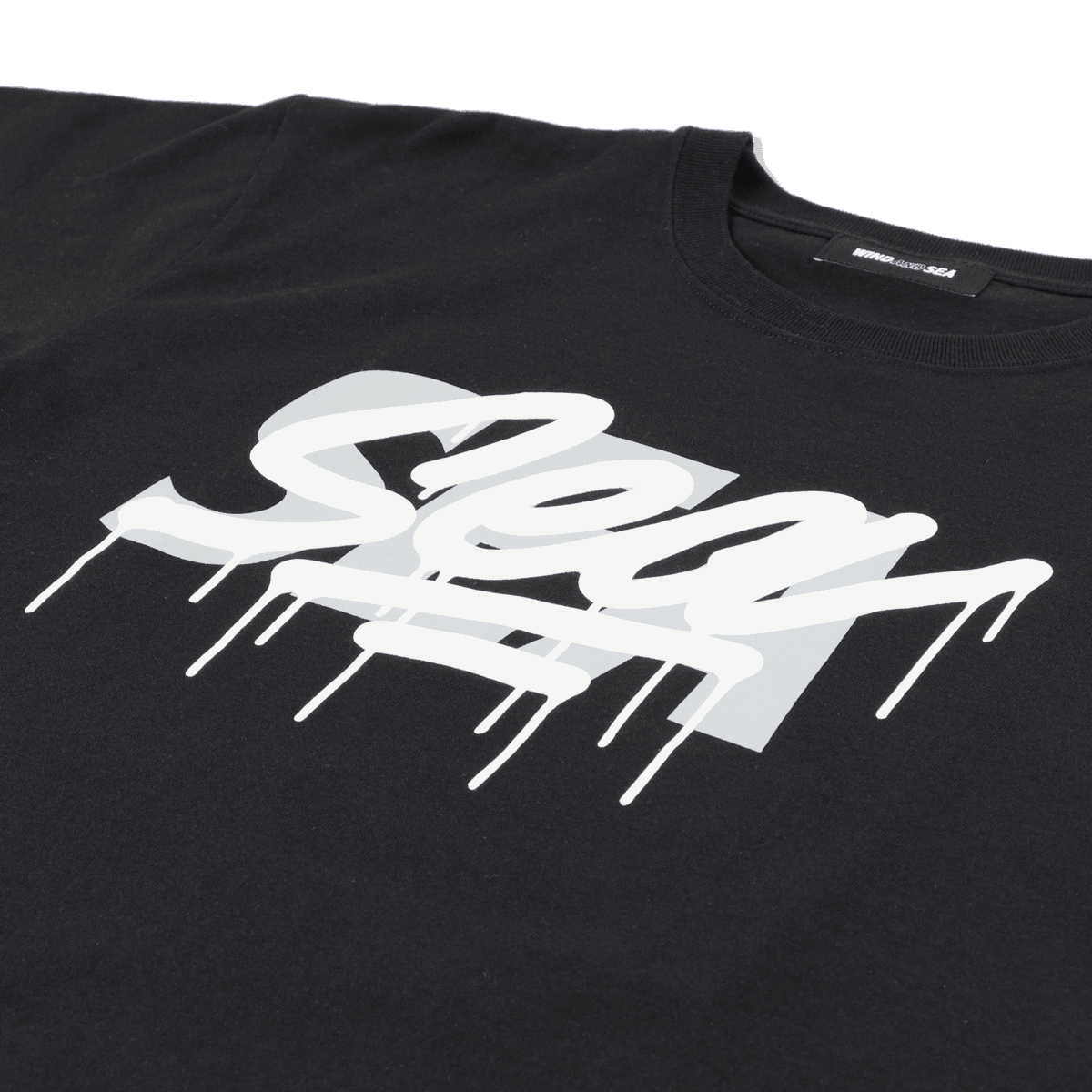 WDS x CASETiFY T-shirt Triple Name Main Logo Black L