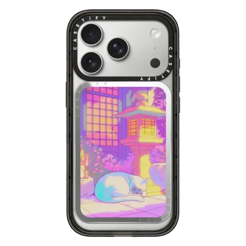 Nap by the Lantern | Snappy Cardholder Stand / Snappy Mirror Cardholder Stand MagSafe Compatible / Silver | Image 1