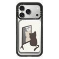 overthinking cat | Snappy Cardholder Stand / Snappy Mirror Cardholder Stand MagSafe Compatible / Silver | Image 1