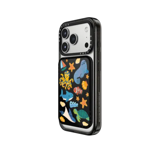 Deep Ocean Wonders | Snappy Cardholder Stand / Snappy Cardholder Stand MagSafe Compatible / Black | Image 2