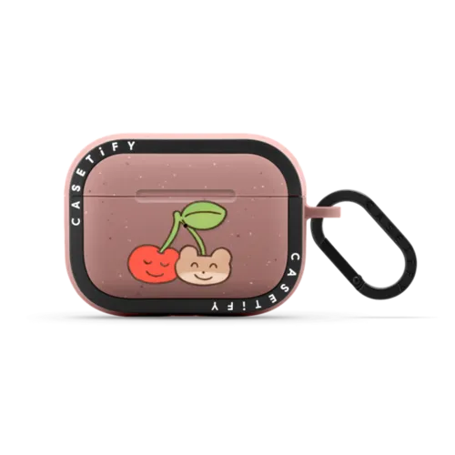 CHERRY FRIENDS | AirPods Pro 2 / Earbuds Bounce Case / Matte Dusty Rose | Image 1