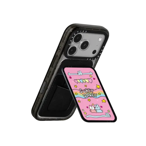 Sukeydokey Heart Pang Snappy Card Holder | Snappy Cardholder Stand / Snappy Cardholder Stand MagSafe Compatible / Black | Image 3