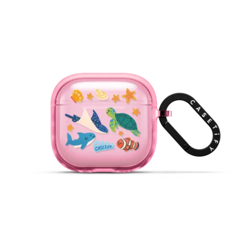 Deep Ocean Wonders | AirPods 4 & 5 / Earbuds Impact Case / Pink Fizz | Image 1