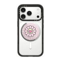 SUPERFLAT FLOWER(PINK) SNAPPY GRIP STAND | Snappy Grip Stand / Snappy Mirror Grip Stand MagSafe Compatible / Silver | Image 1