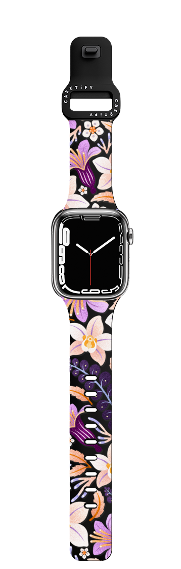 Flower Halo | Apple Watch Series 7-9 (45mm) / Impact Band / Black | Image 1