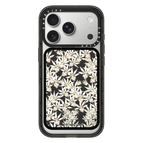 Flannel Flower Babies | Snappy Cardholder Stand / Snappy Cardholder Stand MagSafe Compatible / Black | Image 1