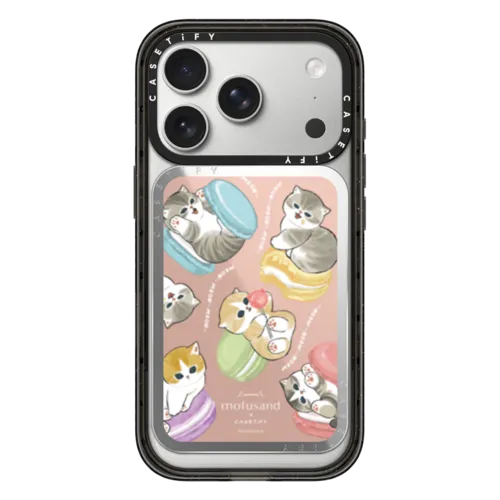 Do Nothing or Macaroon Snappy Cardholder Stand | Snappy Cardholder Stand / Snappy Mirror Cardholder Stand MagSafe Compatible / Silver | Image 1