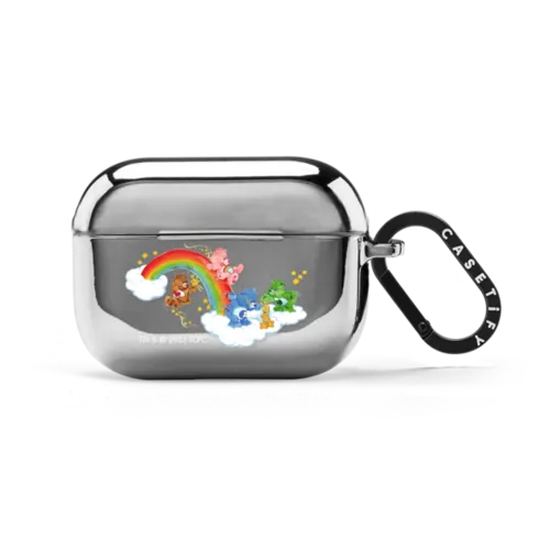 Rainbow Dreams Earbuds Case | AirPods Pro 2 / Earbuds Mirror Case / Silver | Image 1