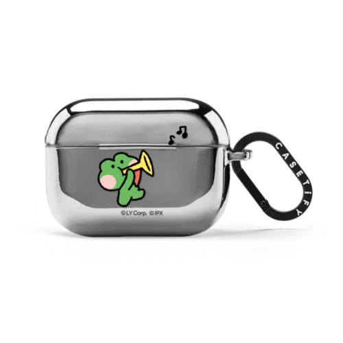 lenini Sticker AirPods Case | AirPods Pro 2 / Earbuds Mirror Case / Silver | Image 1
