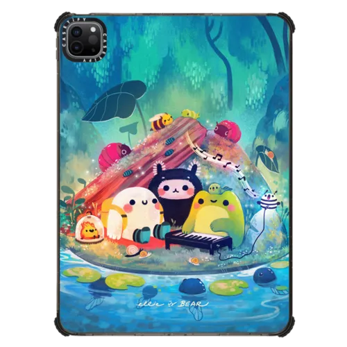 Frog Concert by ellievsbear | iPad Pro 11-inch (3rd/4th gen) / iPad Impact Case / Black | Image 1